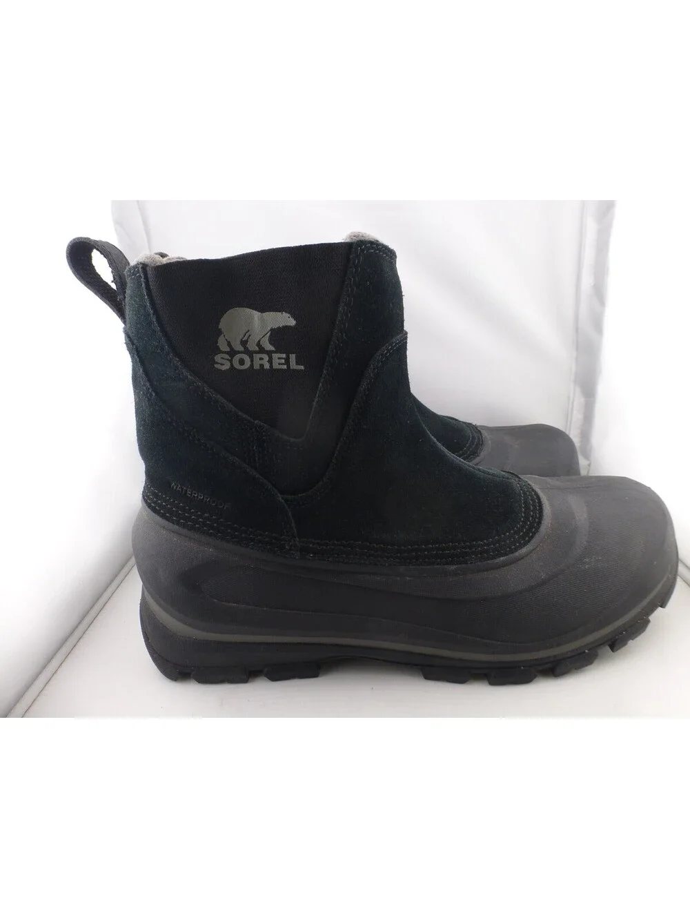 Sorel Men's USA 10 Black Waterproof Winter Snow Duck Boots Slip On M13